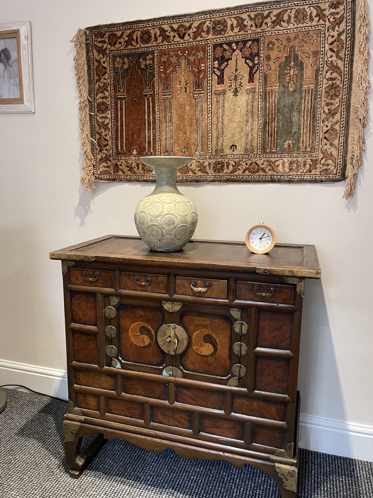 Cabinet and tapestry